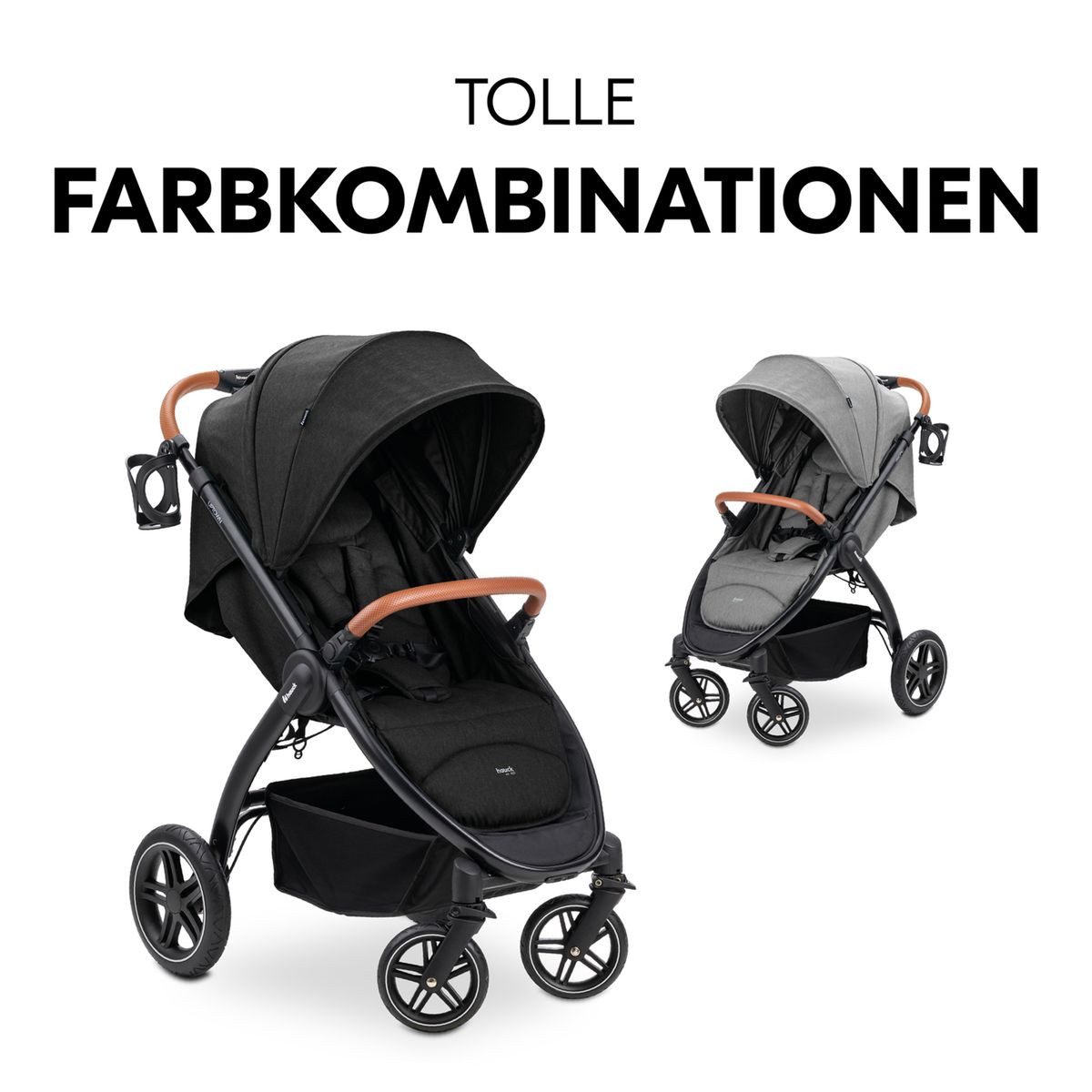 Hauck Kinder-Buggy UpTown - XXL - Melange Black, Sportwagen mit Liegefunktion & Einhand-Faltung inkl. Zubehör bis 22 kg – Bild 5 von 5