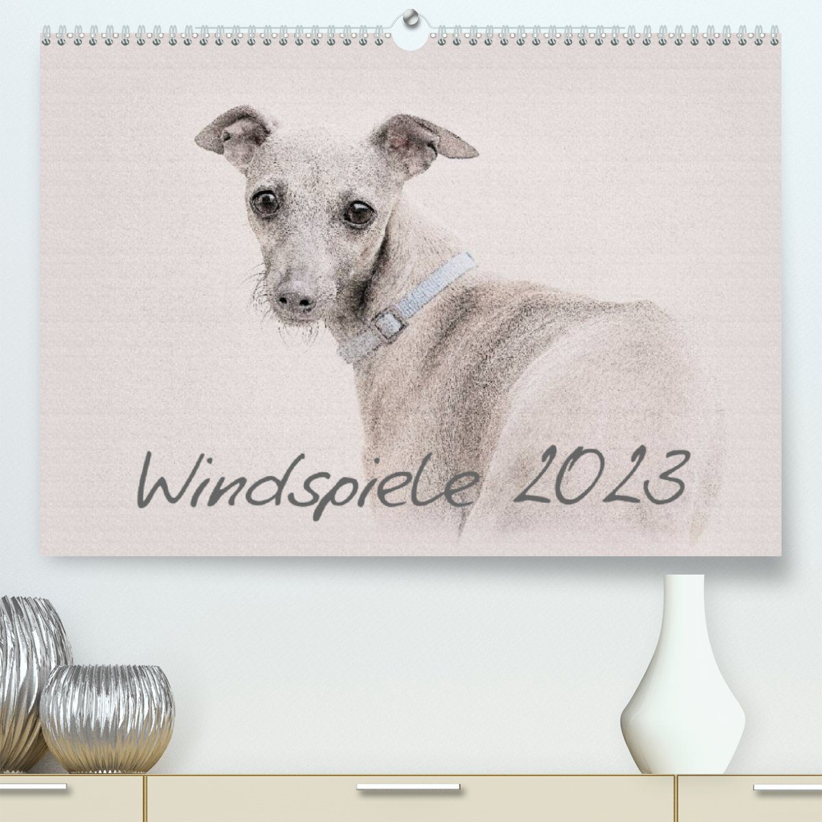 CALVENDO Wandkalender Windspiele 2023 (Premium, hochwertiger DIN A2 Wandkalender 2023, Kunstdruck in Hochglanz)