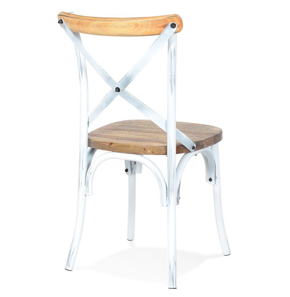 Braun Stuhl 47 x (walnut,white) DESIGN Holz KADIMA Esszimmerstuhl BRAMI