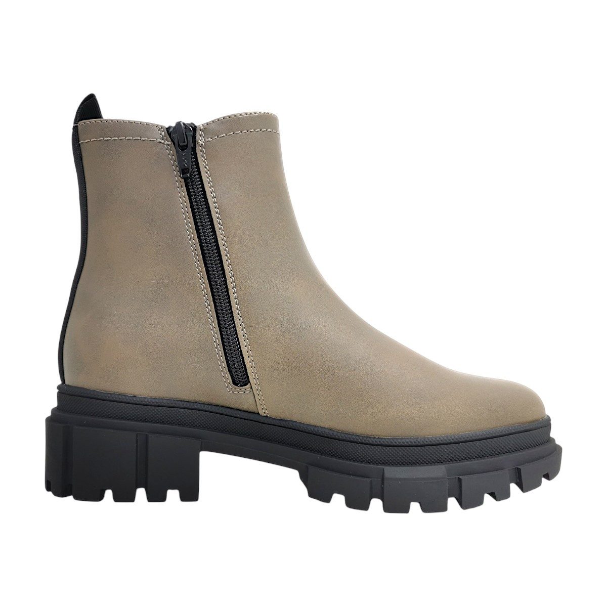 Stiefel Schnürstiefel, Absatzart: Flach