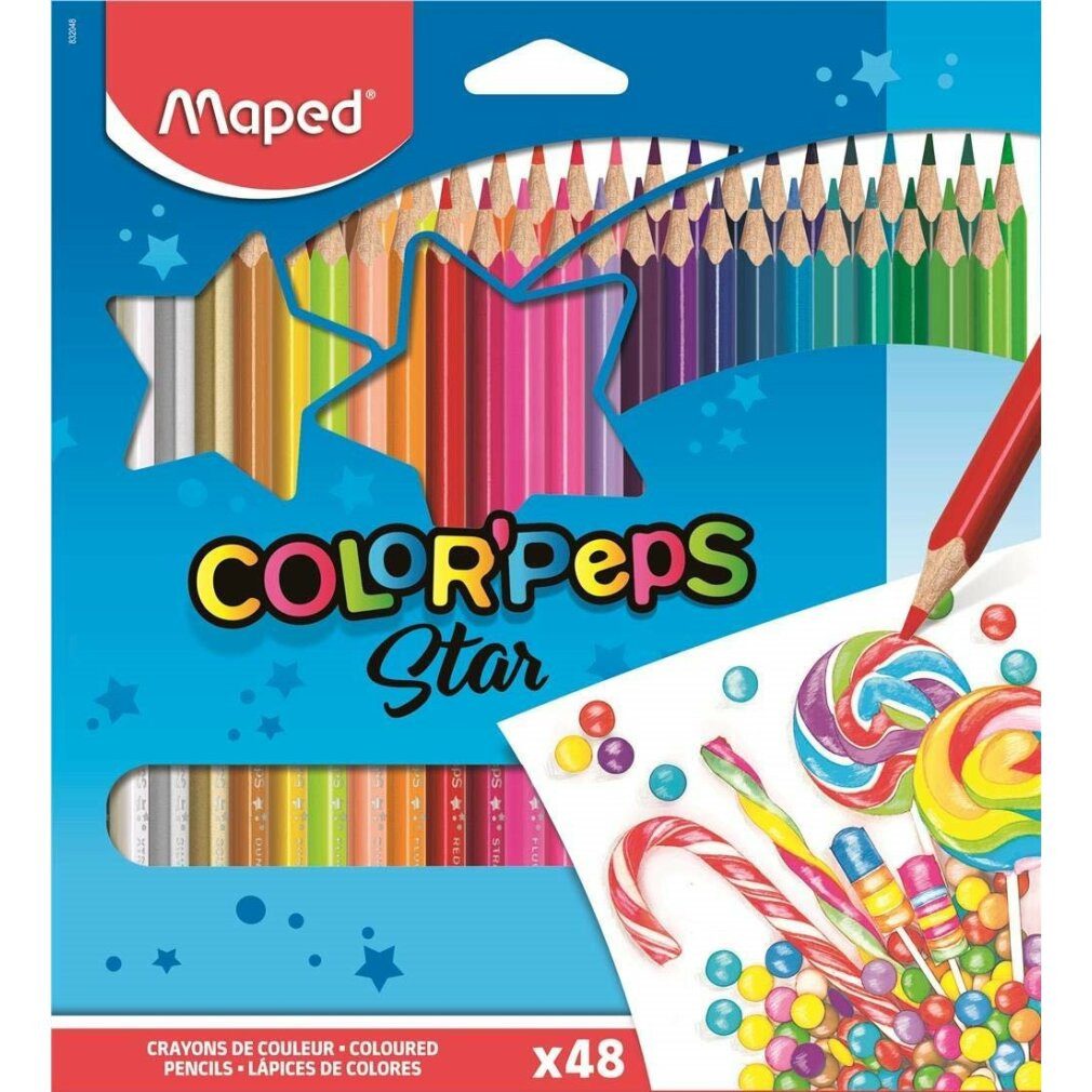 MAPED Bleistift Buntstifte dreieckig Color'Peps 48St.