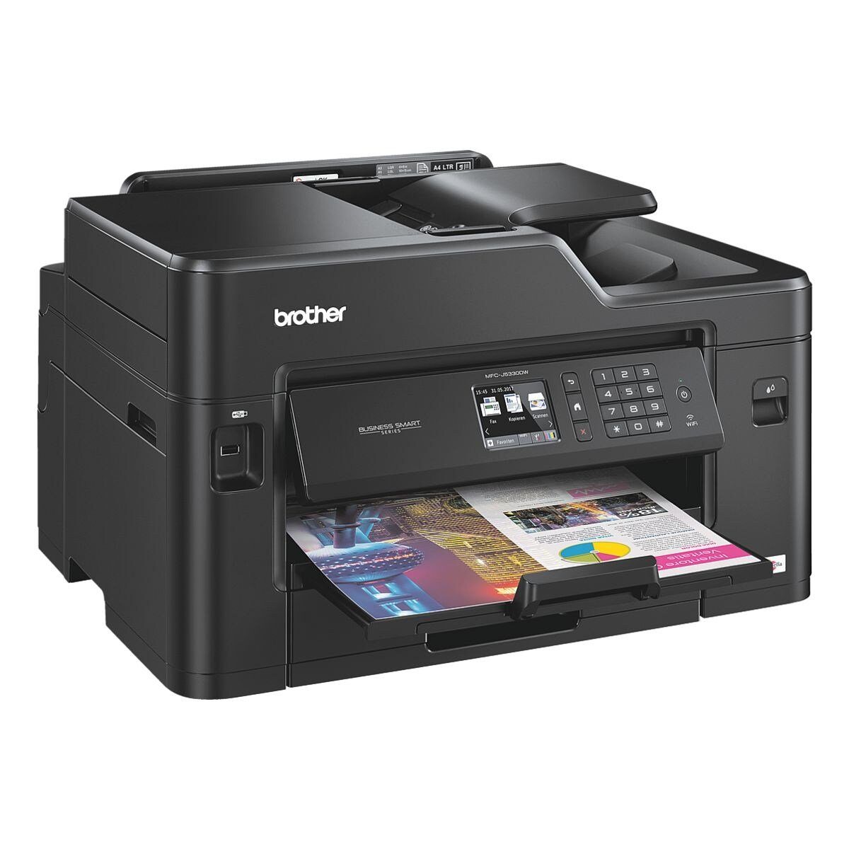 Brother MFCJ5330DW Multifunktionsdrucker, (A3, 4in1, mit Duplexdruck, WLAN und LANfähig