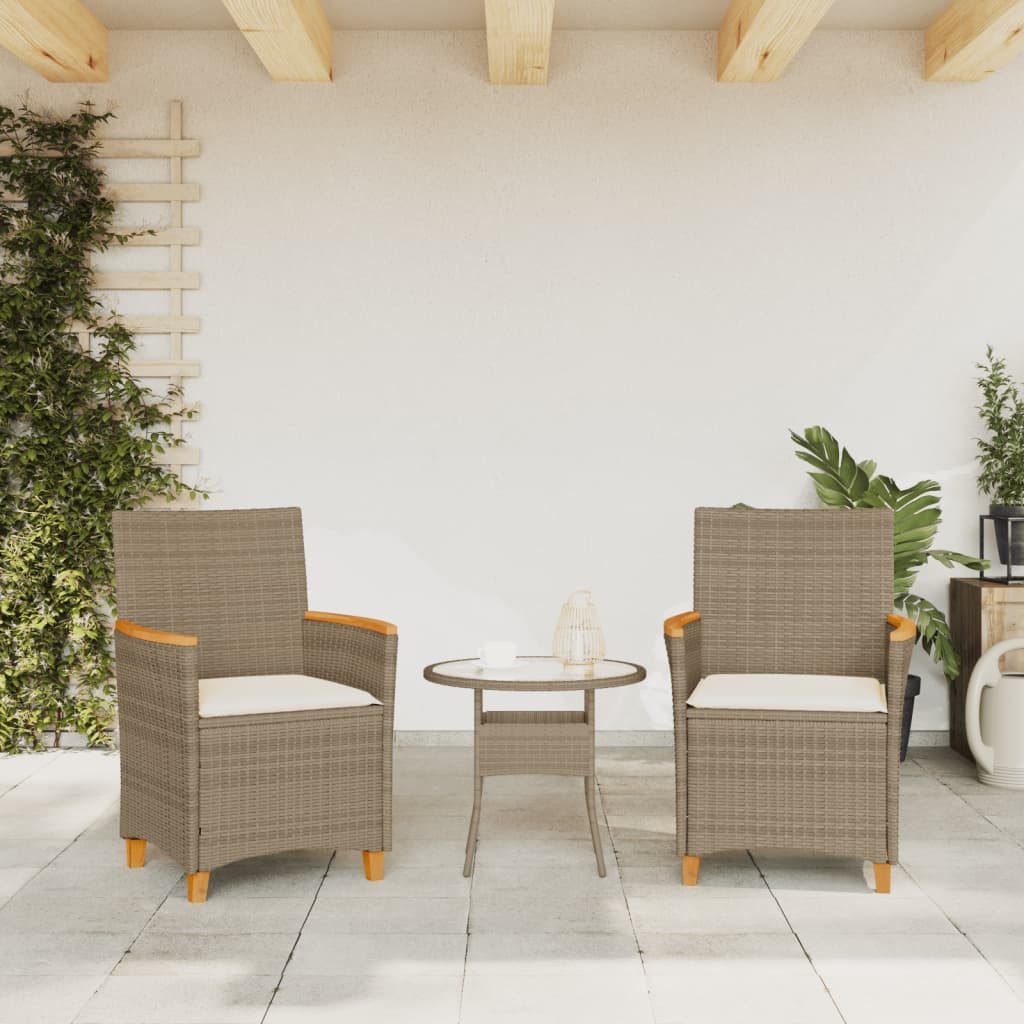 vidaXL Gartenstuhl Gartenstühle mit Kissen 2 günstig online kaufen