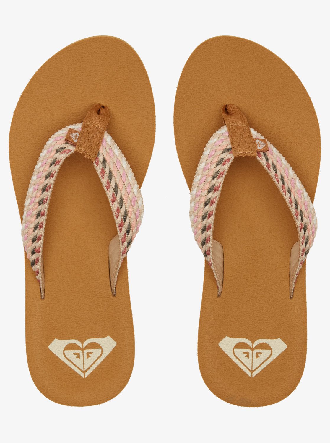 Roxy ROXY Sandalen Zehentrenner Porto Natural/Crazy Pink Zehentrenner