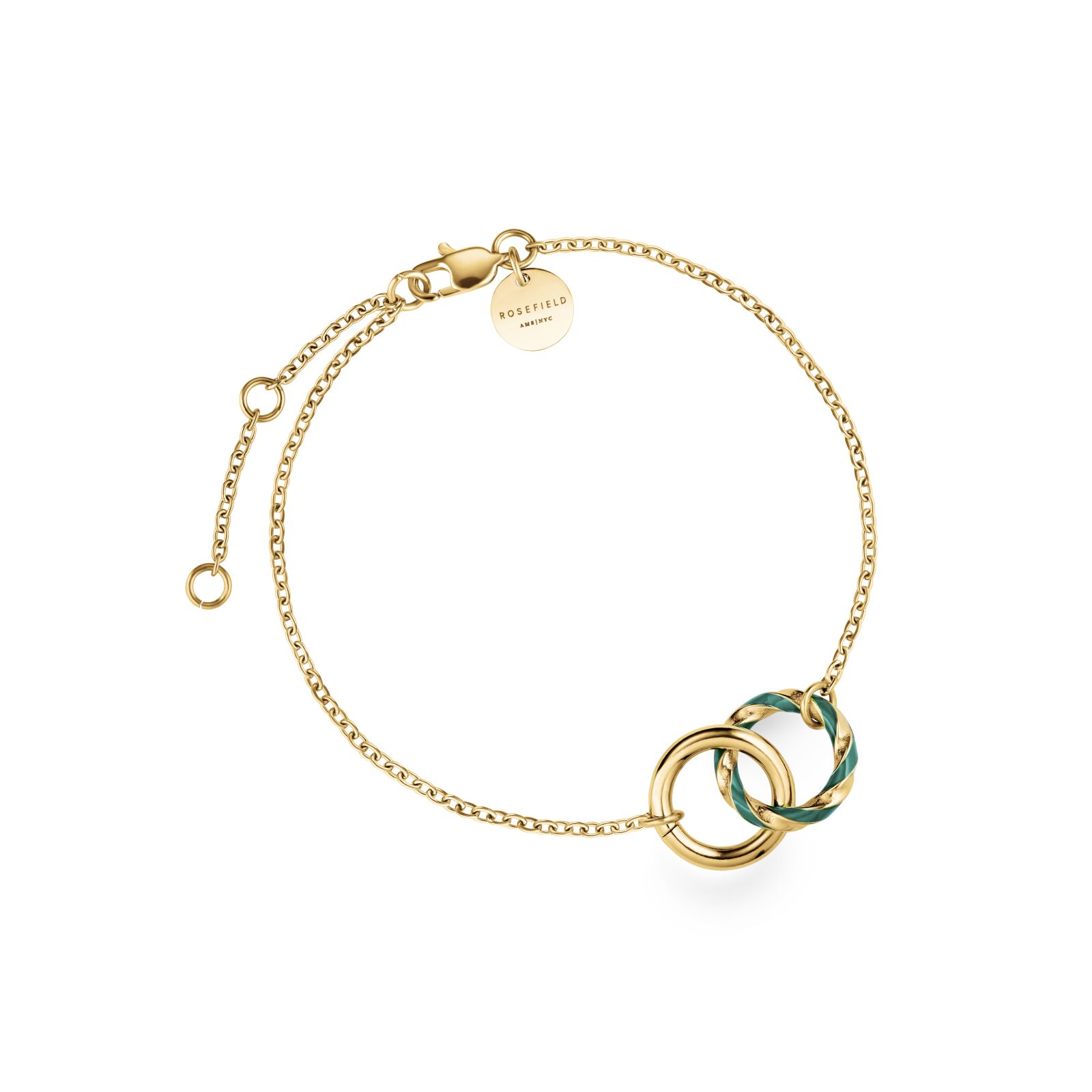 ROSEFIELD Armband ROSEFIELD Emerald Duo Bracelet Smaragd-Duo-Armband Goldfarben