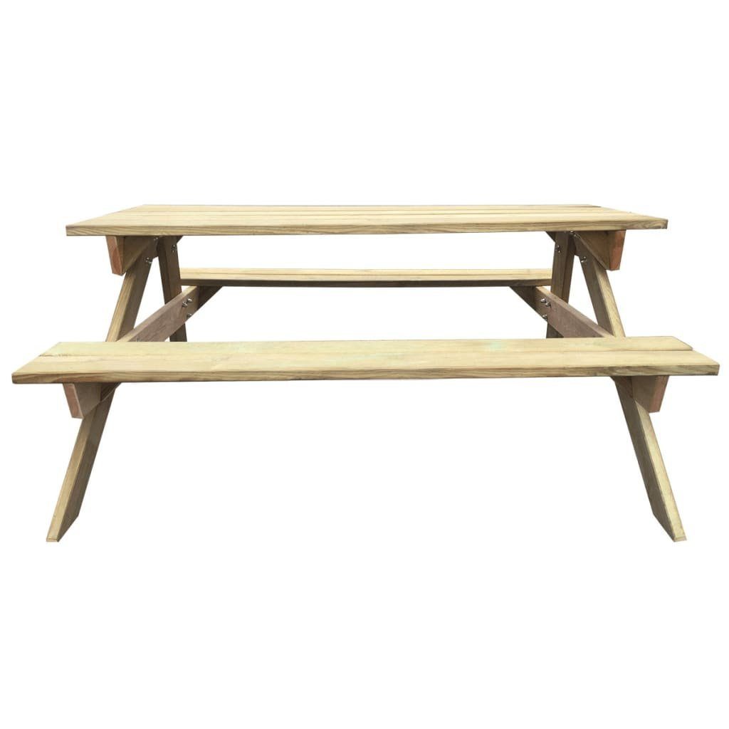 cm Picknicktisch Gartentisch furnicato 150x135x71,5 Holz