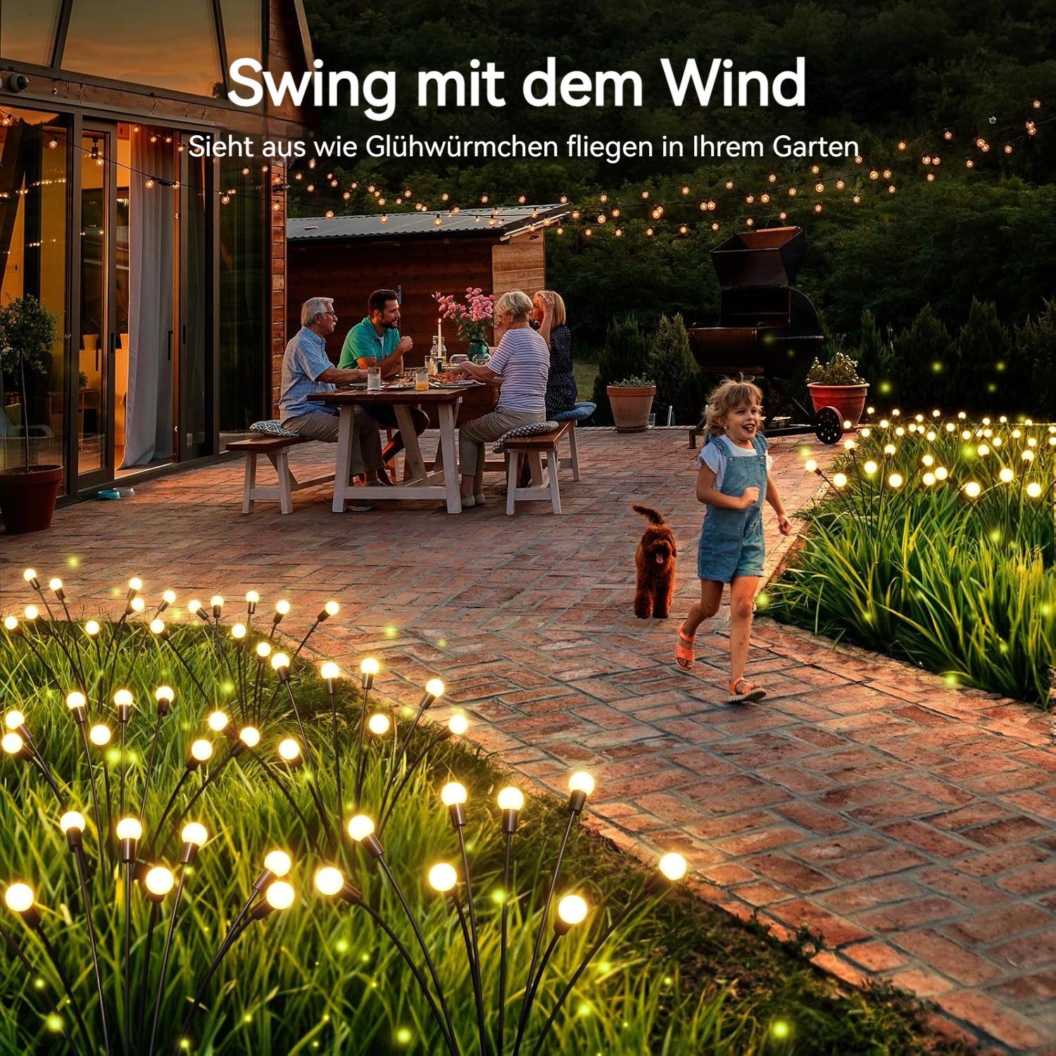 BlingBin LED Gartenleuchte Solarlampen Solarleuchten Garten günstig online kaufen