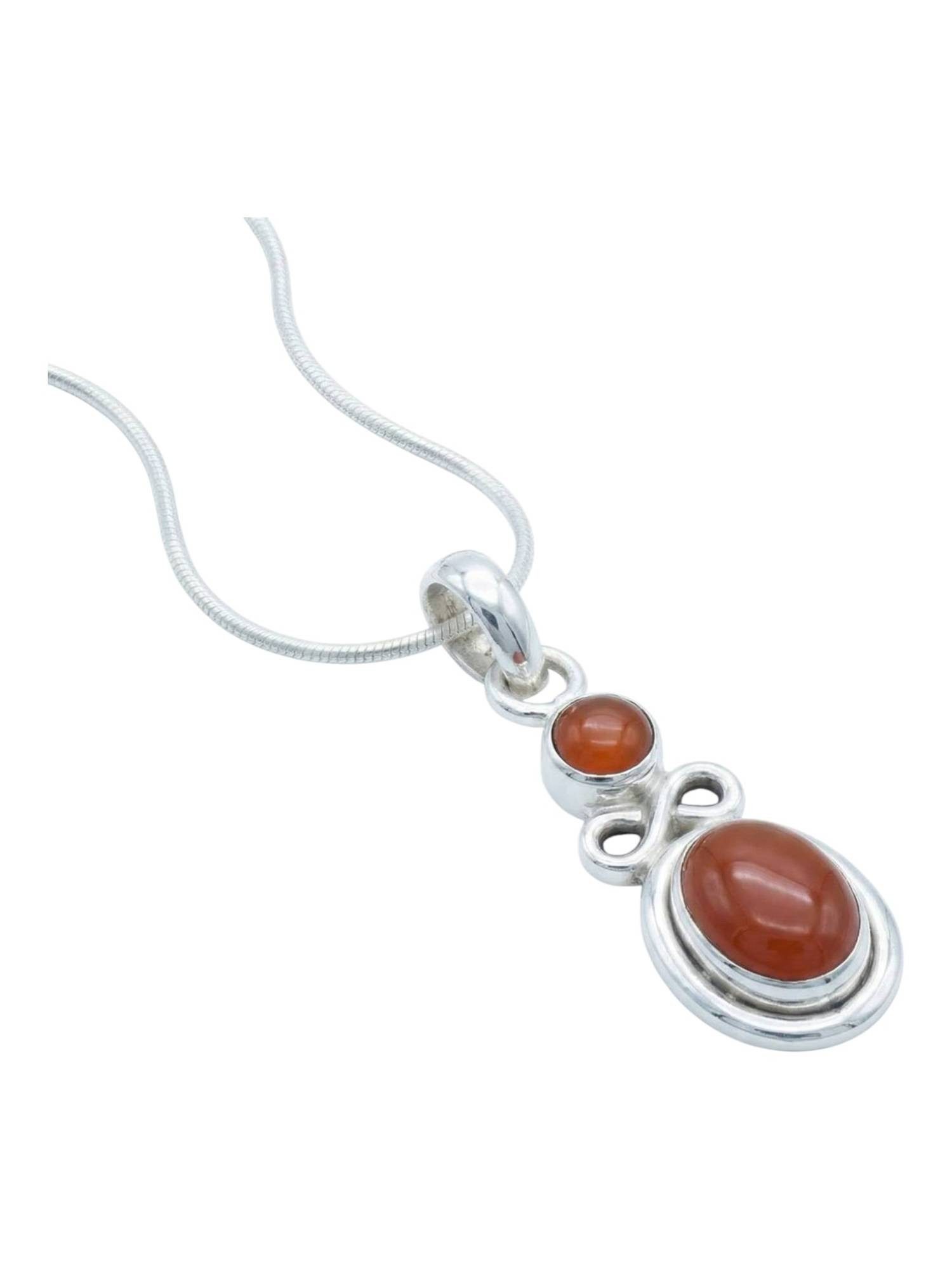 Kette mit Anhänger IGIRI aus 925 Silber mit Karneol