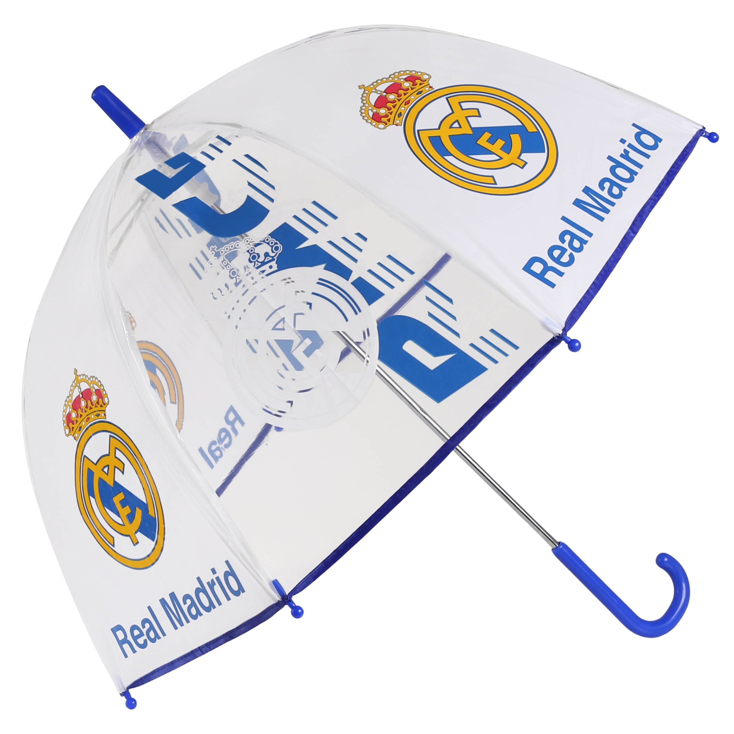 Real Madrid Taschenregenschirm Real Madrid Transparenter automatischer Regenschirm, für einen Jungen