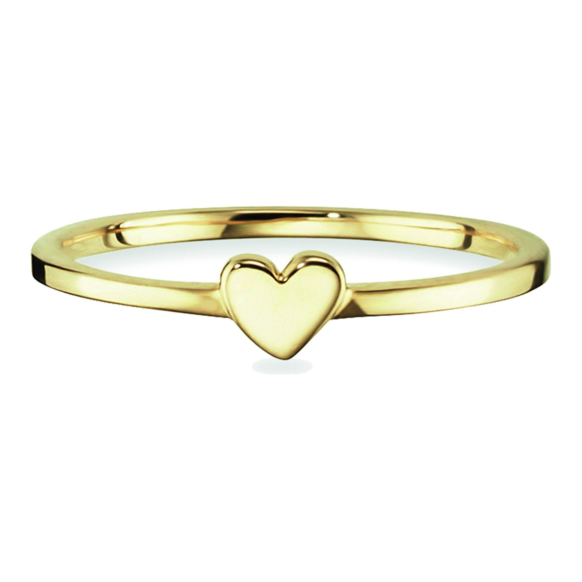 Fingerring 925/- Sterling Silber vergoldet Herz