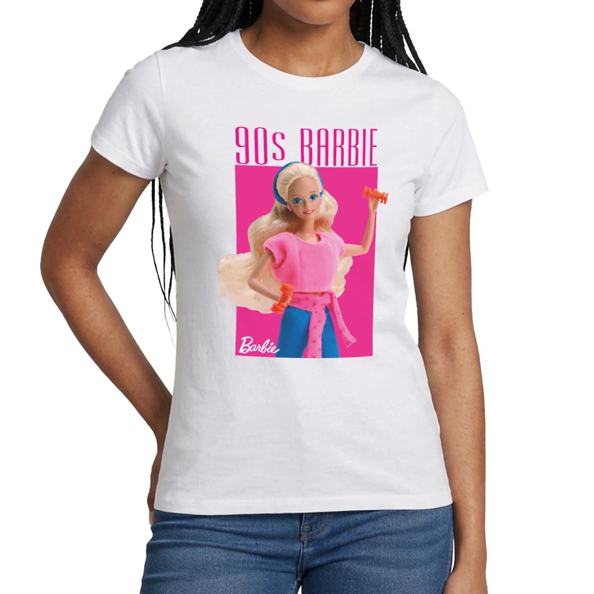 Spreadshirt T-Shirt Barbie Porträt Charakter 90er Barbie 90er Jahre Frauen T-Shirt (1-tlg) Slim Fit, fällt klein aus