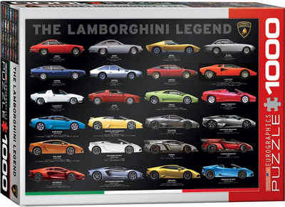 empireposter Puzzle Lamborghini die Legende - 1000 Teile Puzzle Format 68x48 cm, 1000 Puzzleteile