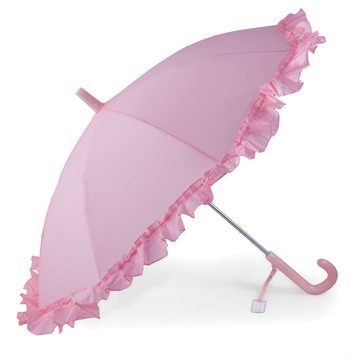 ROSEMARIE SCHULZ Heidelberg Stockregenschirm Kinderregenschirm für Mädchen Regenschirm mit Rüschen, Kinderschirm mit Rüschen