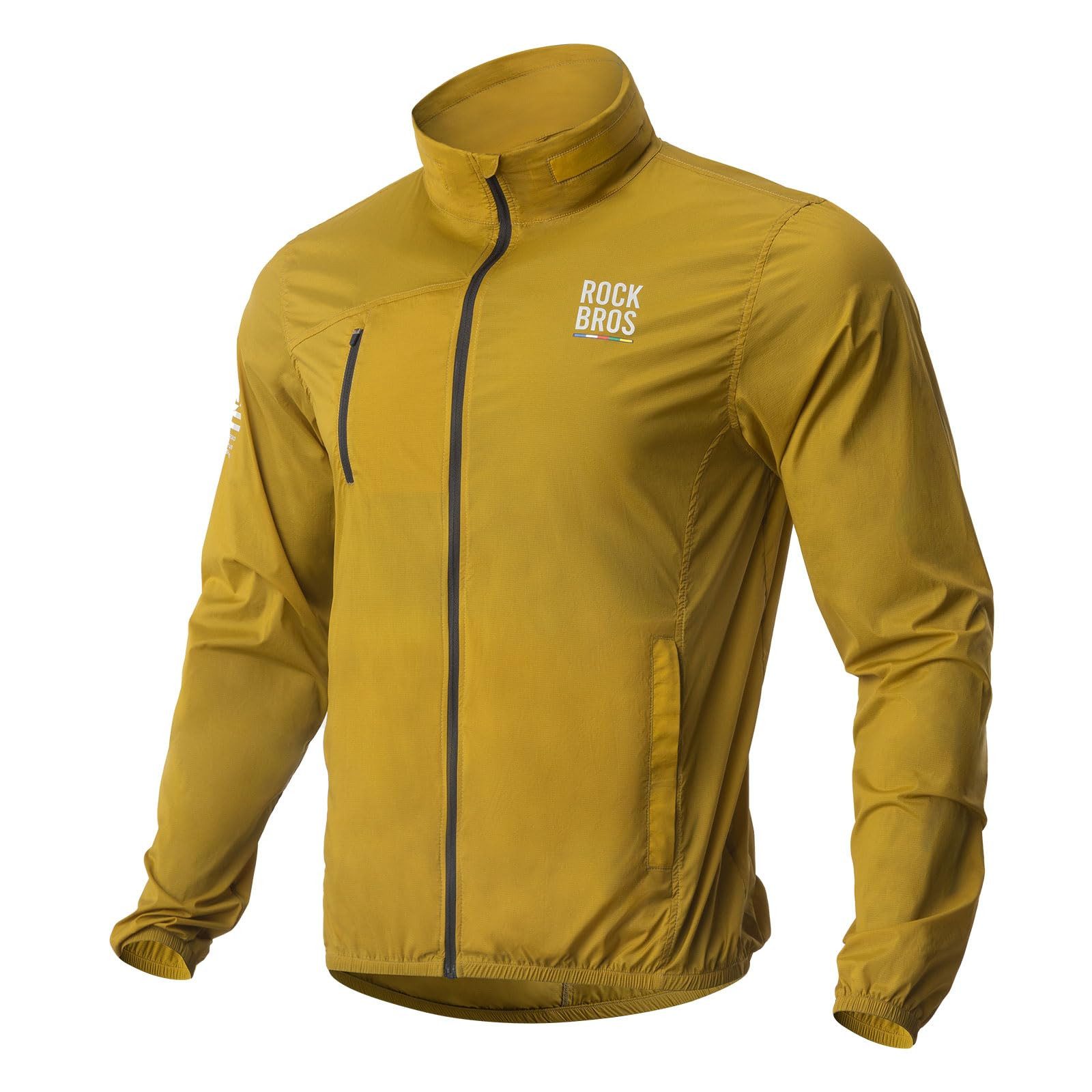 ROCKBROS Fahrradjacke Road-to-Sky Windjacke, lange Radjacke für Radfahren atmungsaktiv Reflektierende Logos