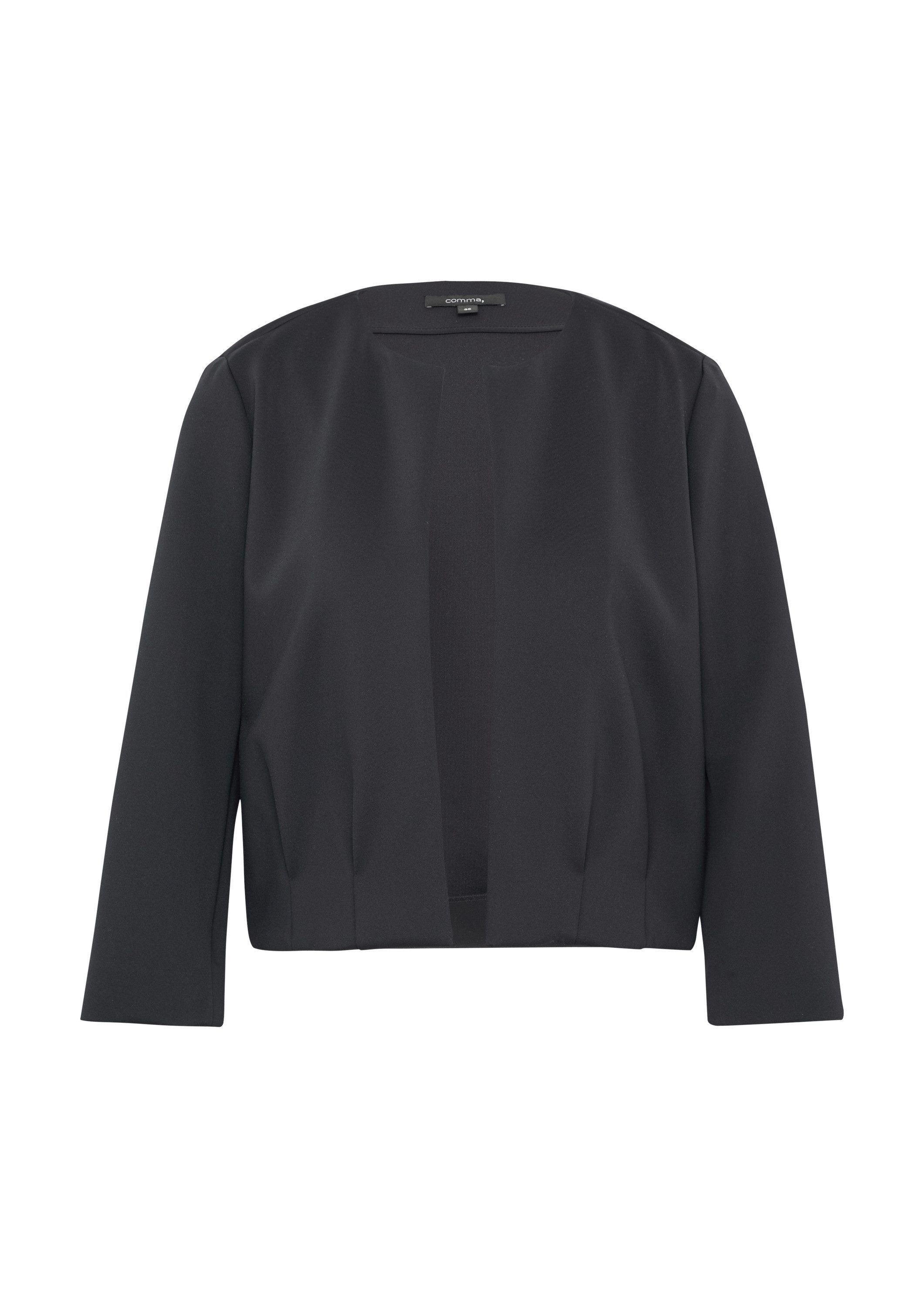 comma Funktionsjacke Indoor-Jacke Offene Scuba-Jacke im Boxy Fit
