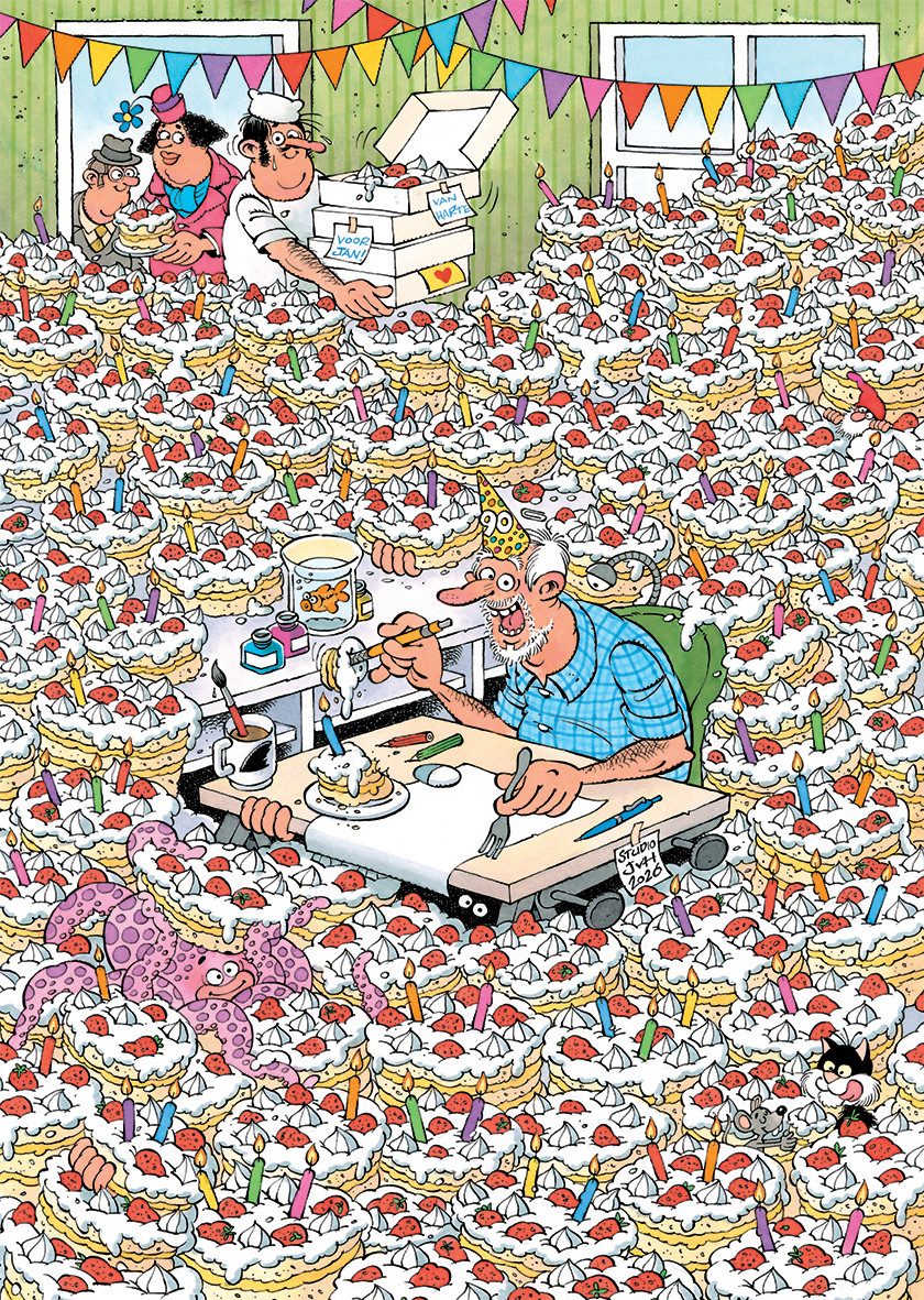 Jan van Haasteren Puzzle Jan van Haasteren Expert 8 - Hurra, Jan 90 Jahre! Puzzle 500 Teile, 500 Puzzleteile