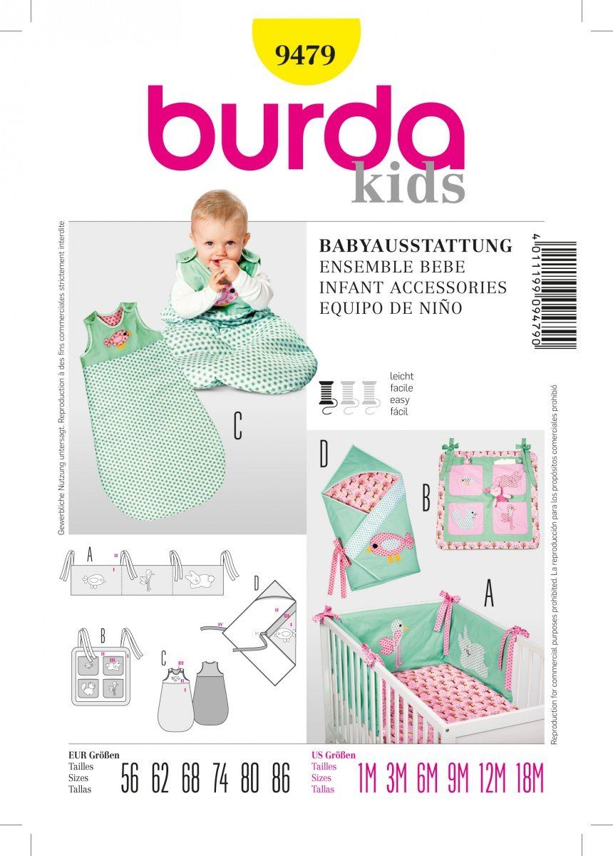 Stoff Schnittmuster Stoff Meterware 9479 Babyausstattung
