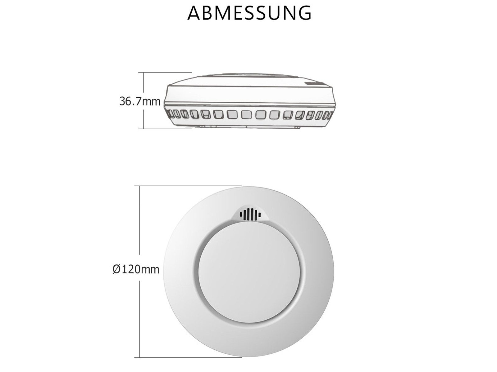 Elro Rauchmelder (6er Set Optischer Funk-Rauchmelder vernetzt wechselbare Batterie Ø12cm)