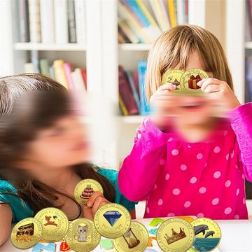 RefinedFlare Spielgeld 10 Zahnfee-Münzen mit verschiedenen Designs, Geschenke für Kinder