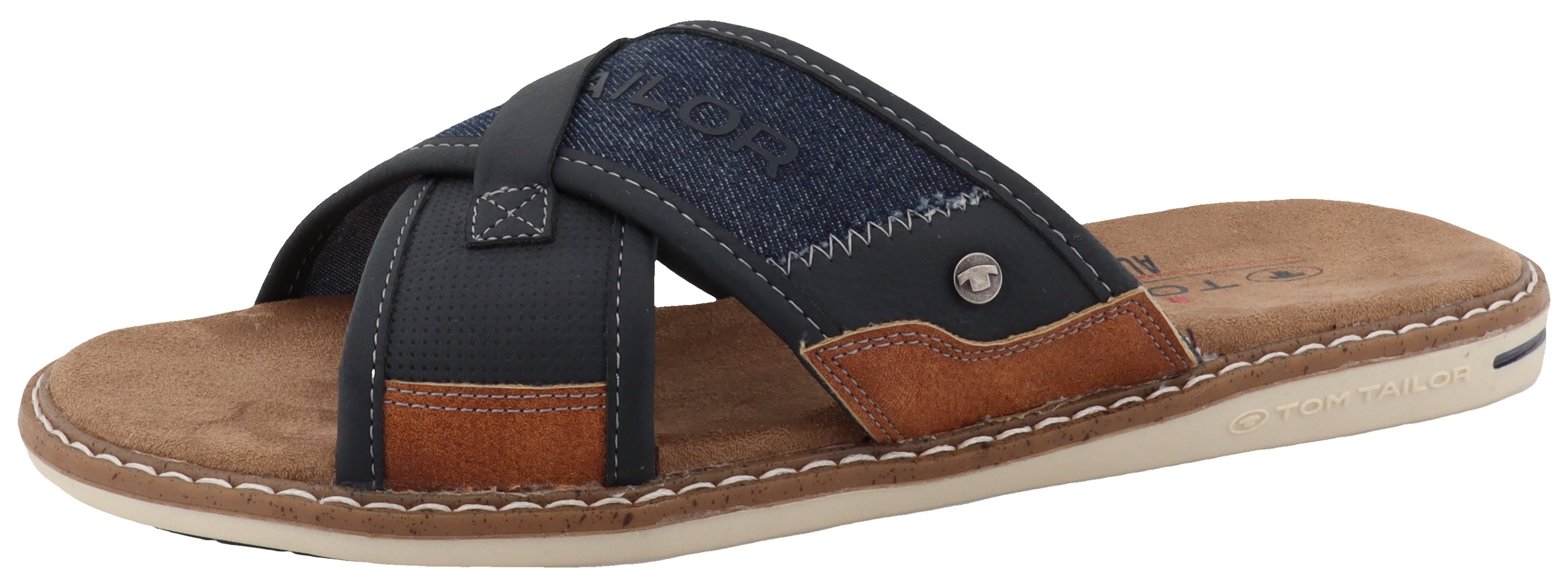 TOM TAILOR Pantolette, Sommerschuh, Schlappen, Poolslides, in Schuhweite G (weit)