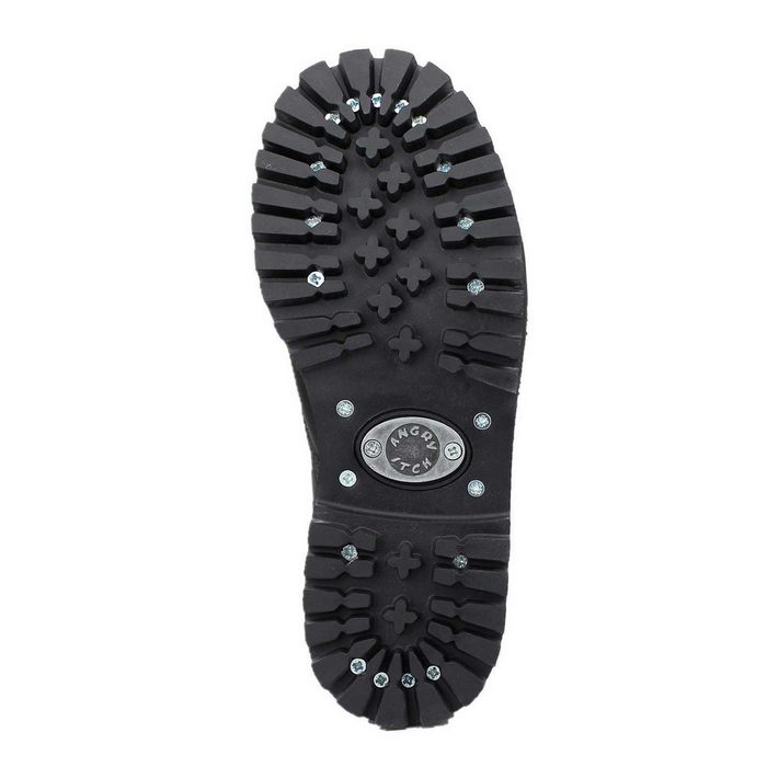 ANGRY ITCH Angry Itch 14-Loch Vegane PU Stiefel Schwarz Größe 36 - 48 Schnürstiefel aus veganem Leder mit Stahlkappe