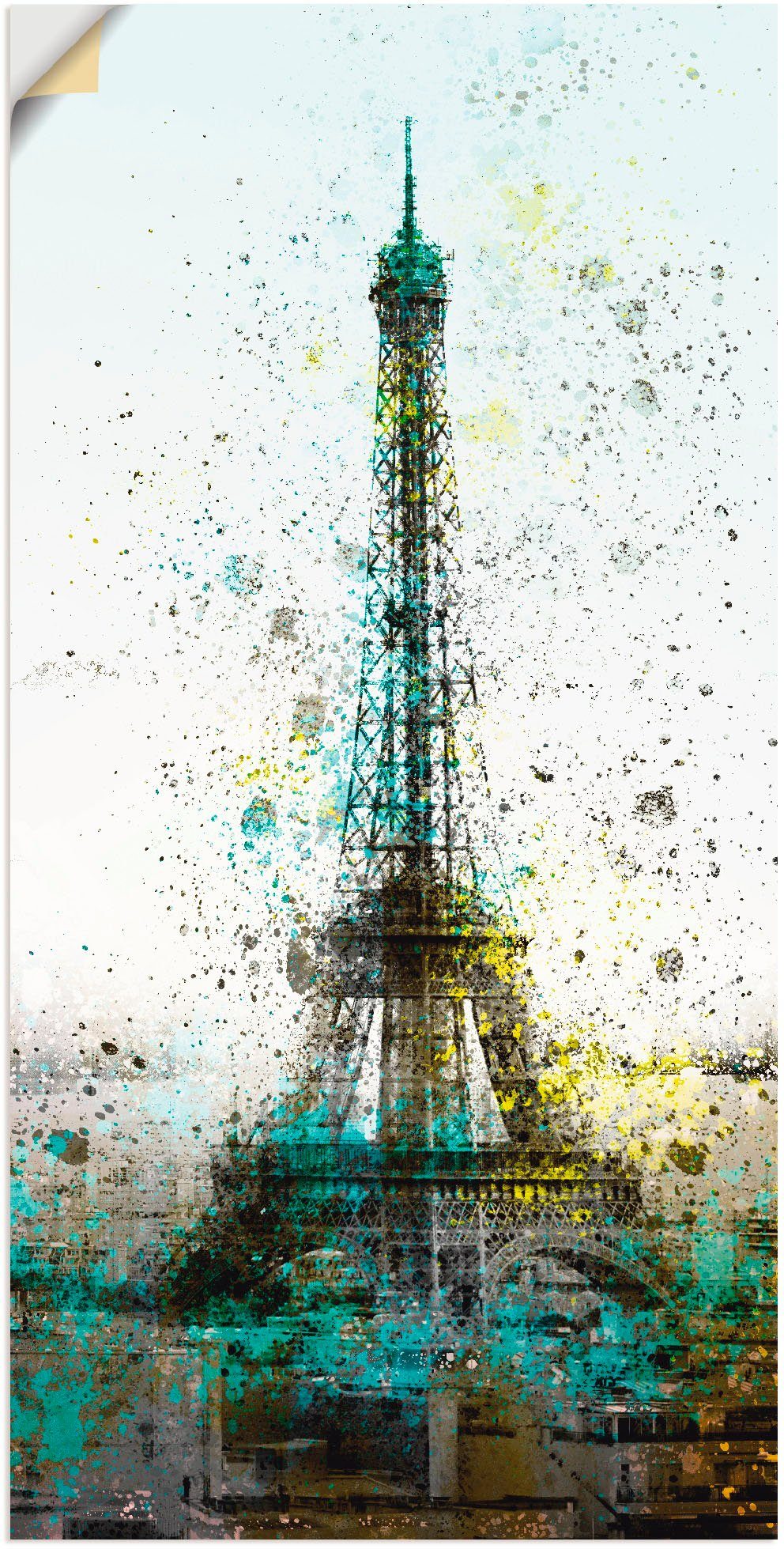 Artland Wandbild Paris Alubild, I, Gebäude Leinwandbild, als (1 versch. St), in Wandaufkleber oder Größen Eiffelturm Poster