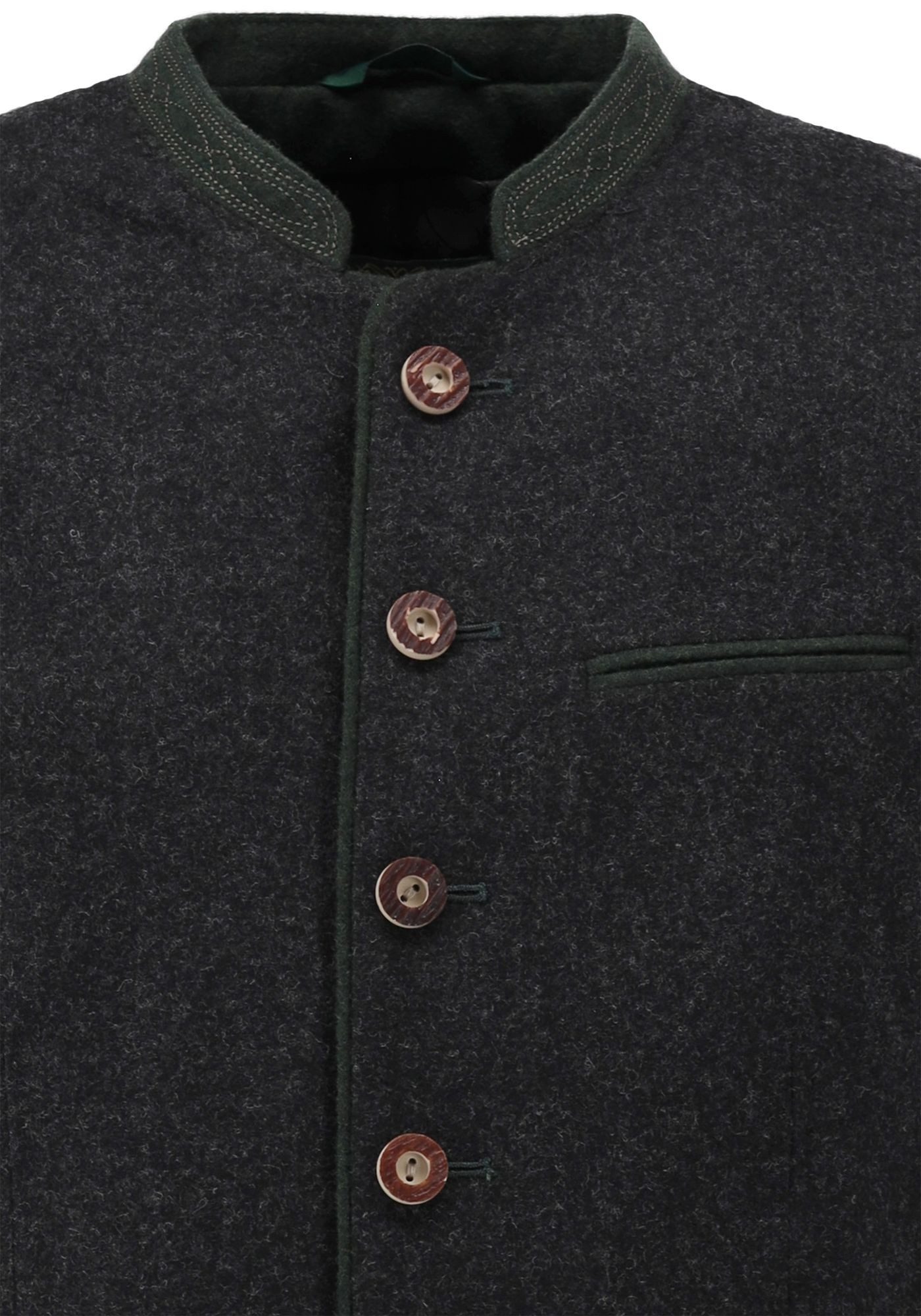 OS Trachten Trachtenjanker Enage Slim Fit, Stehkragen, Wolle