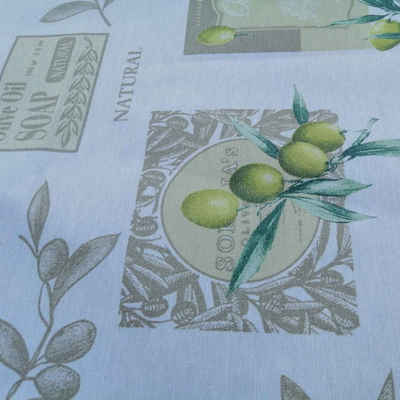 Mit Liebe dekoriert Stoff Meterware Oliven Baumwollmischung oder beschichtet