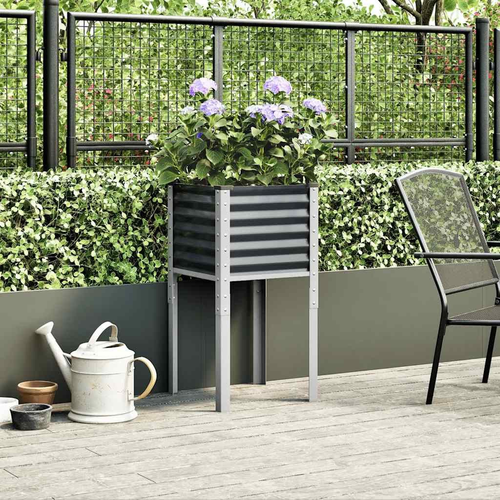vidaXL Blumentopf Pflanzkübel Anthrazit 45x45x88 cm günstig online kaufen