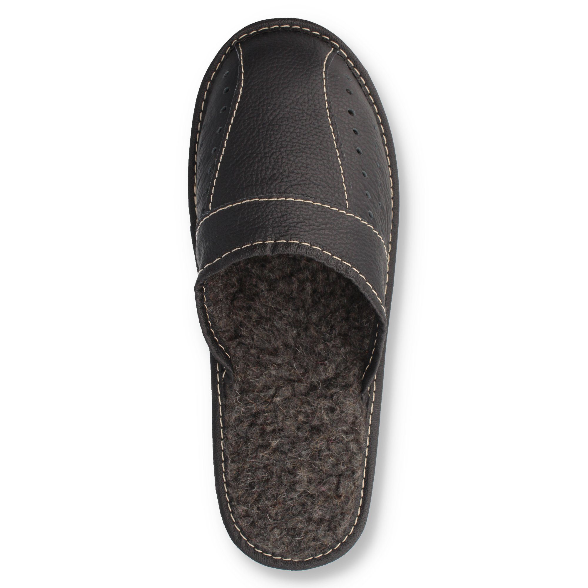 filsko Wolmar Herren Hausschuh (1 Paar, Obermaterial aus Leder) bis Schuhgröße 50, Pantoffeln, Slip-On