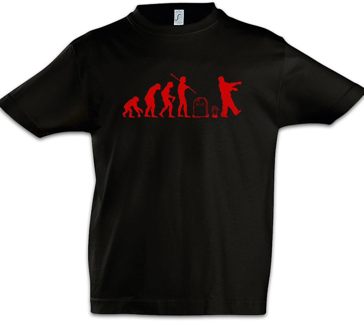 Print-Shirt Zombie Evolution Kinder T-Shirt Walkers Zombies Horror The Walking