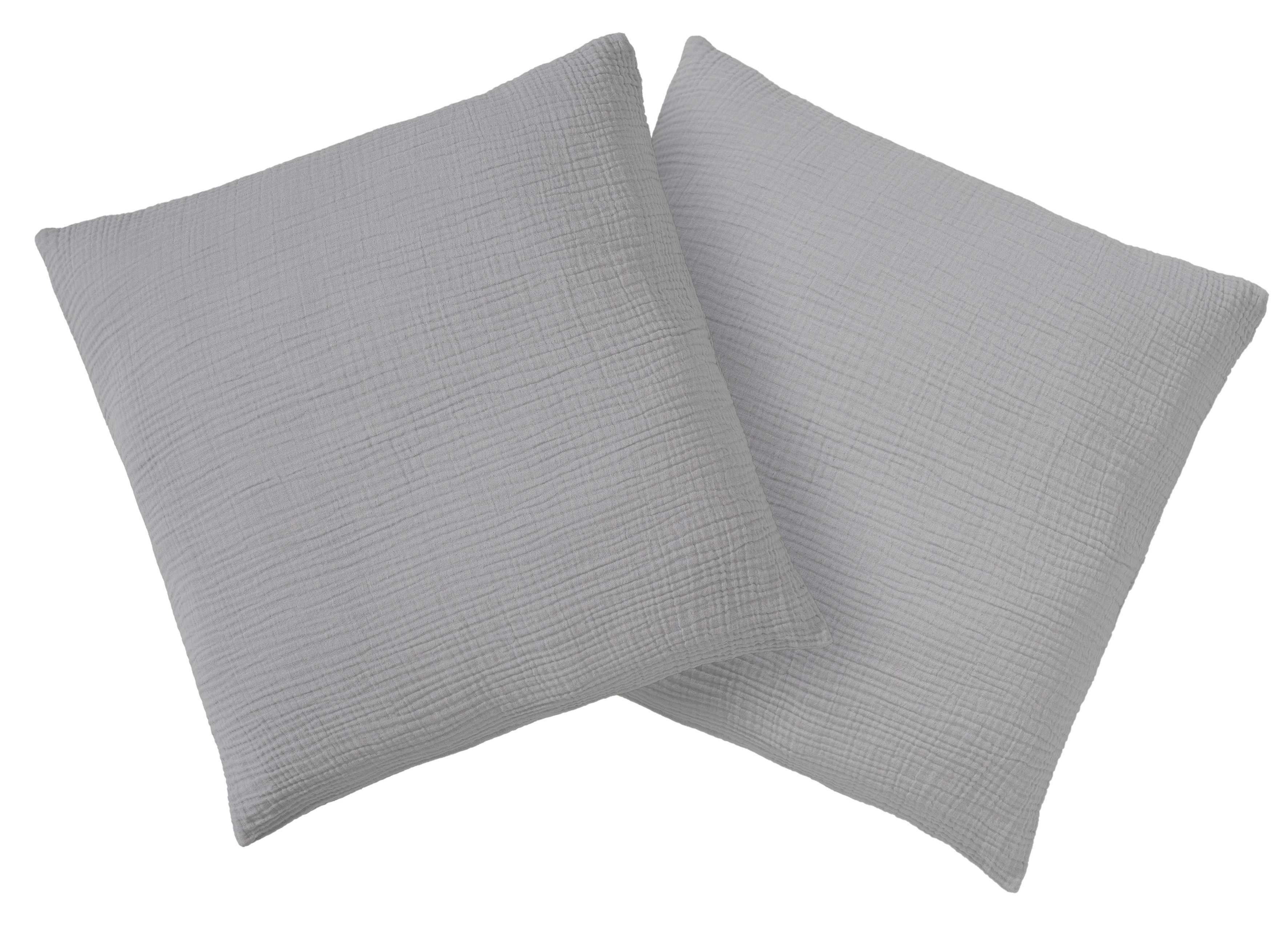 OTTO home Kissenbezug Bailee, (2 Stück), weiche Musselin-Qualität, 50x50 cm, Hotelverschluß