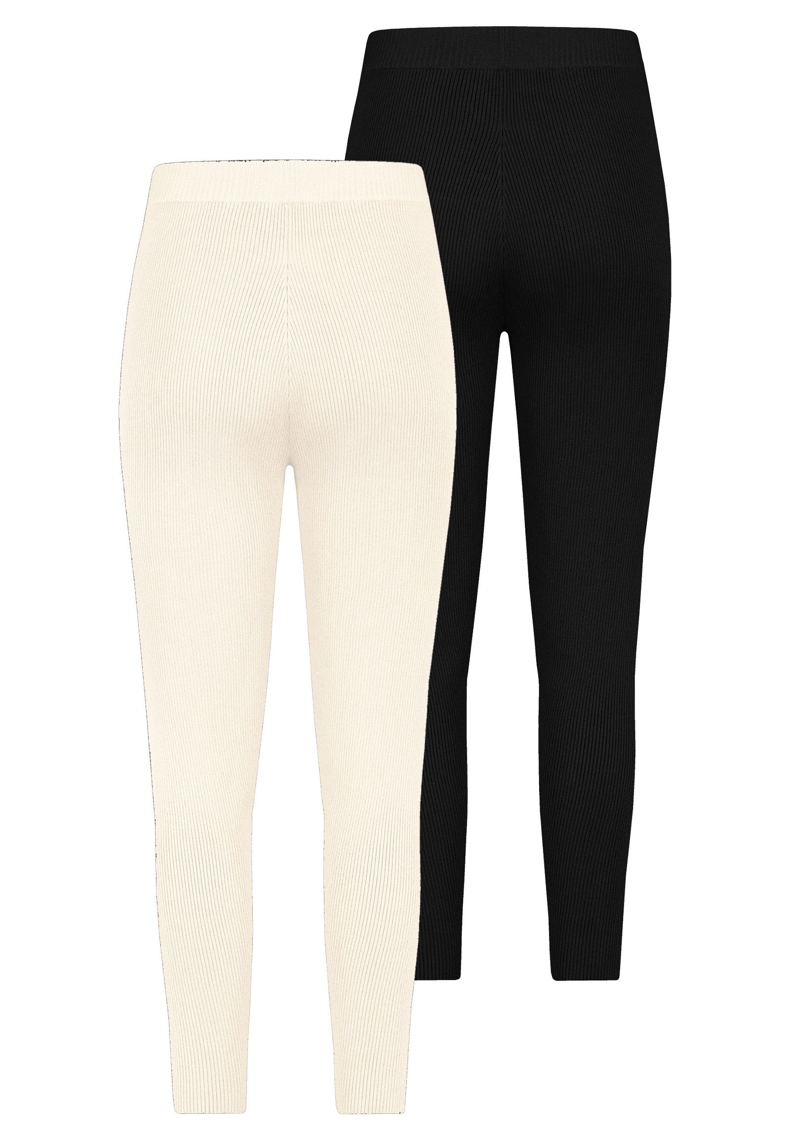 Stitch & Soul Leggings Strukturierte Ripp-Optik Essentials für Damen (2-tlg) D93050Z62285A_Leggings – Bild 5 von 5