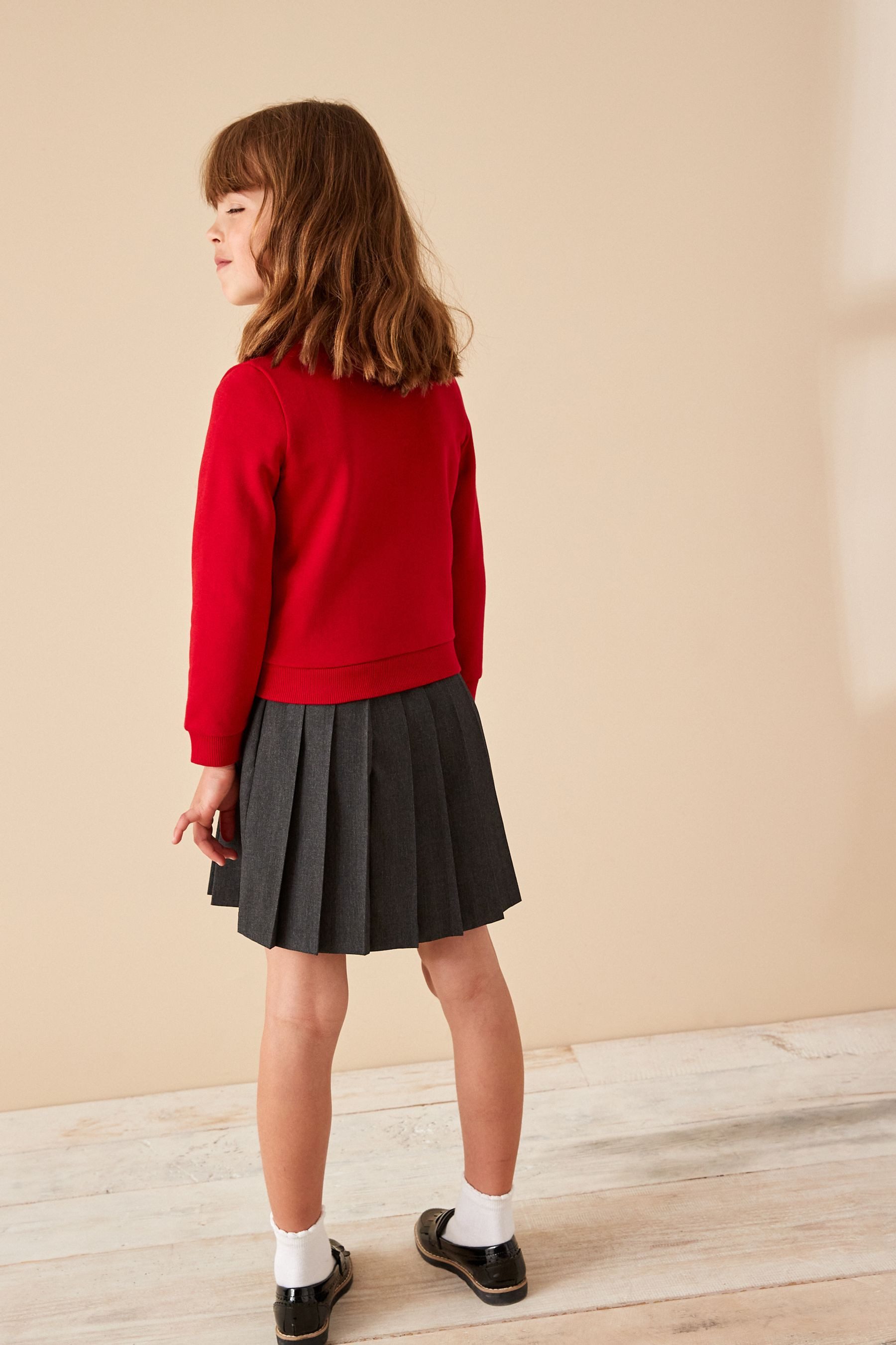 Next Strickjacke Jersey-Strickjacke mit gerüschten Taschen (1-tlg)