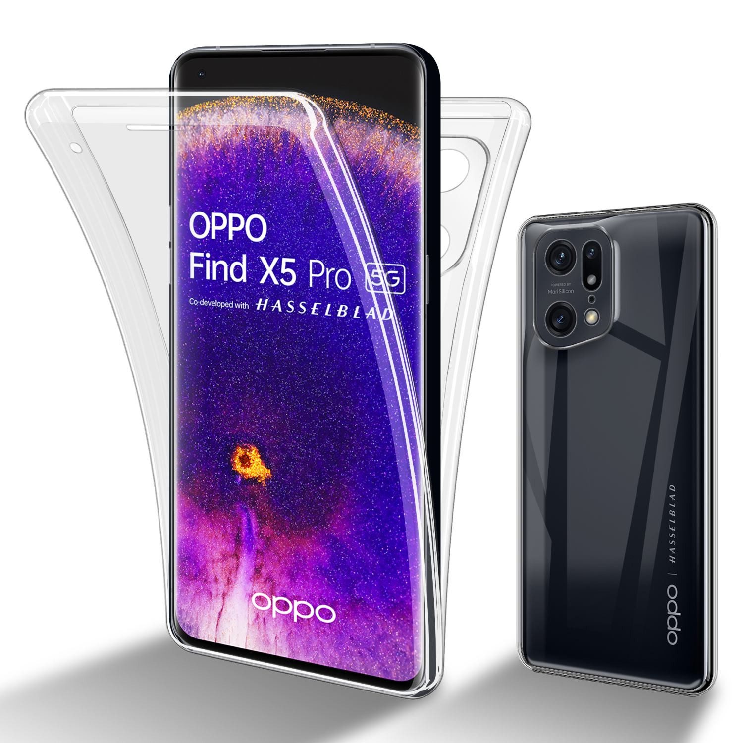 Cadorabo Handyhülle für Oppo FIND X5 PRO Hülle Oppo FIND X5 PRO, Flexible Case Handy Schutzhülle - Hülle - Back Cover 360° Grad