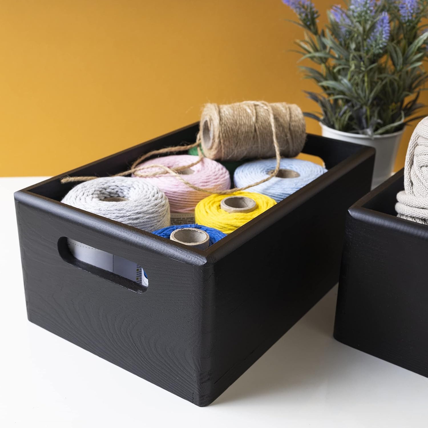 Creative Deco Holzkiste Obstkiste Korb 30x20x13cm (1cm) mit Griffen ohne Deckel, mit Griffen, ohne Deckel