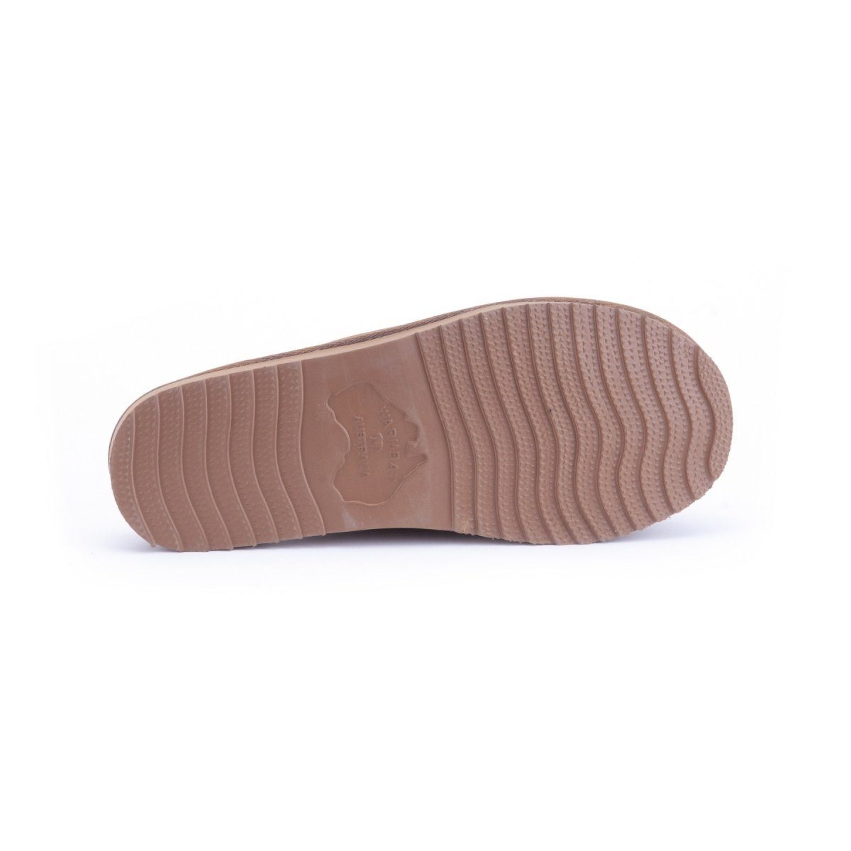 WARMBAT Pantoffel Classic Suede mit Merino Schaffell cognacbraun Hausschuh