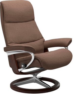 Stressless® Relaxsessel View (Set, Relaxsessel mit Hocker), mit Signature Base, Größe M,Gestell Braun