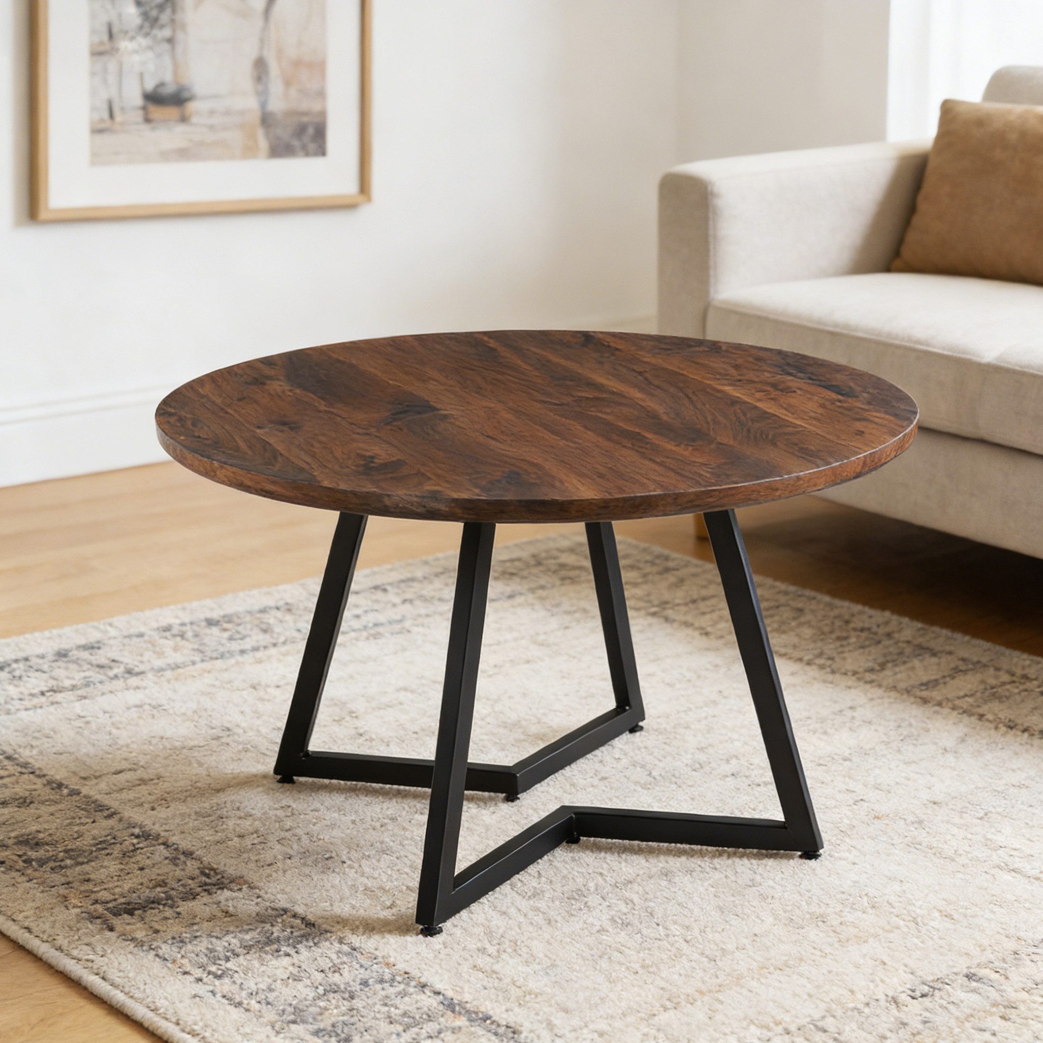 MC Star Esstisch 110*110*75cm MDF top table with metal leg dining table