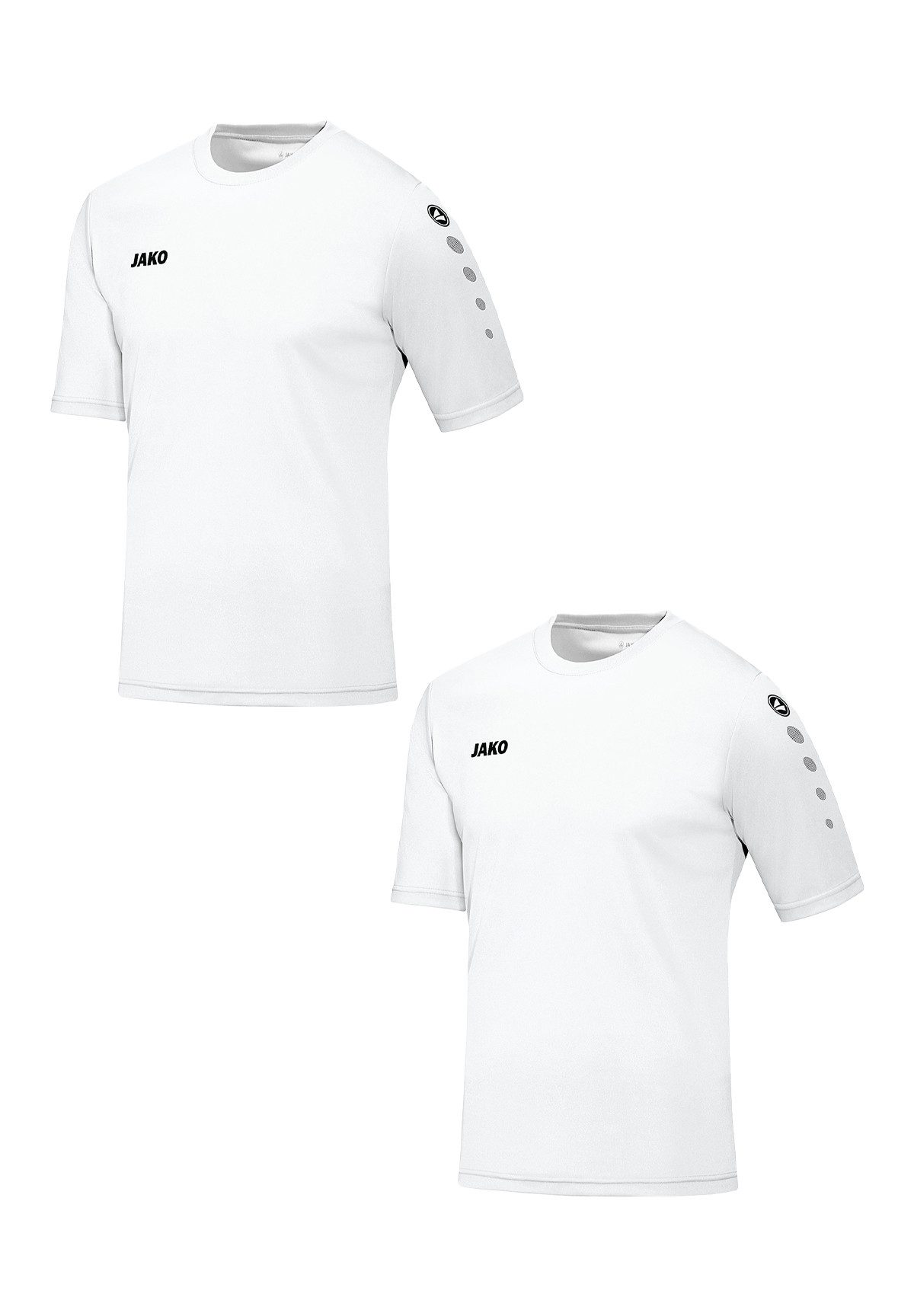 Jako T-Shirt Trikot 2er-Set Kurzarm Rundhals Moderne Uni-Optik 7461 in Weiß-2