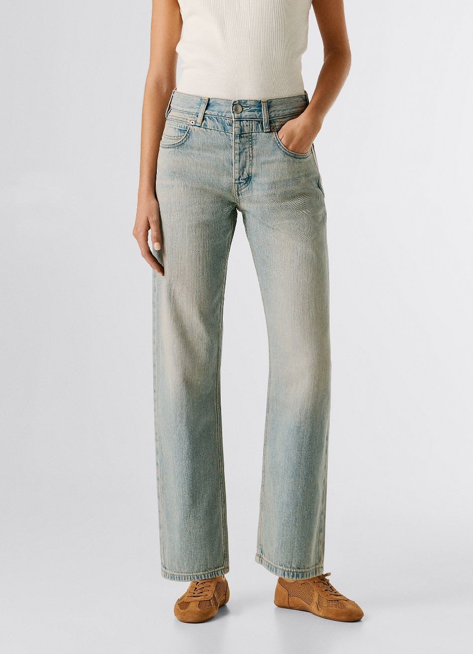 Pepe Jeans 5-Pocket-Jeans BOYFRIEND JEANS MW CRAFT mit mittlerem Bund