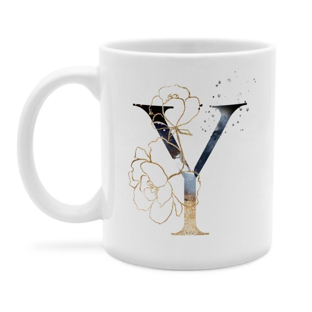 Tasse mit Buchstabe - Kaffeebecher mit Initialen