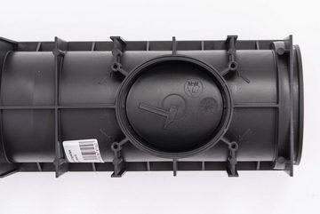 Xanie Regenrinne 2x1m Mufle Kunststoffrinne schwarz mit Stegrost verzinkt Bodenrinne Regenablaufrinne, 4-St., Länge auf örtliche Gegebenheiten anpassbar