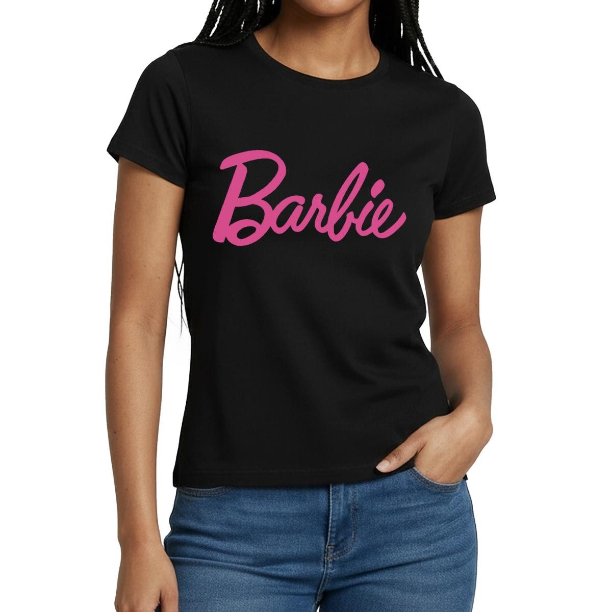 Spreadshirt T-Shirt Barbie Klassisches Logo Frauen T-Shirt (1-tlg) Slim Fit, fällt klein aus