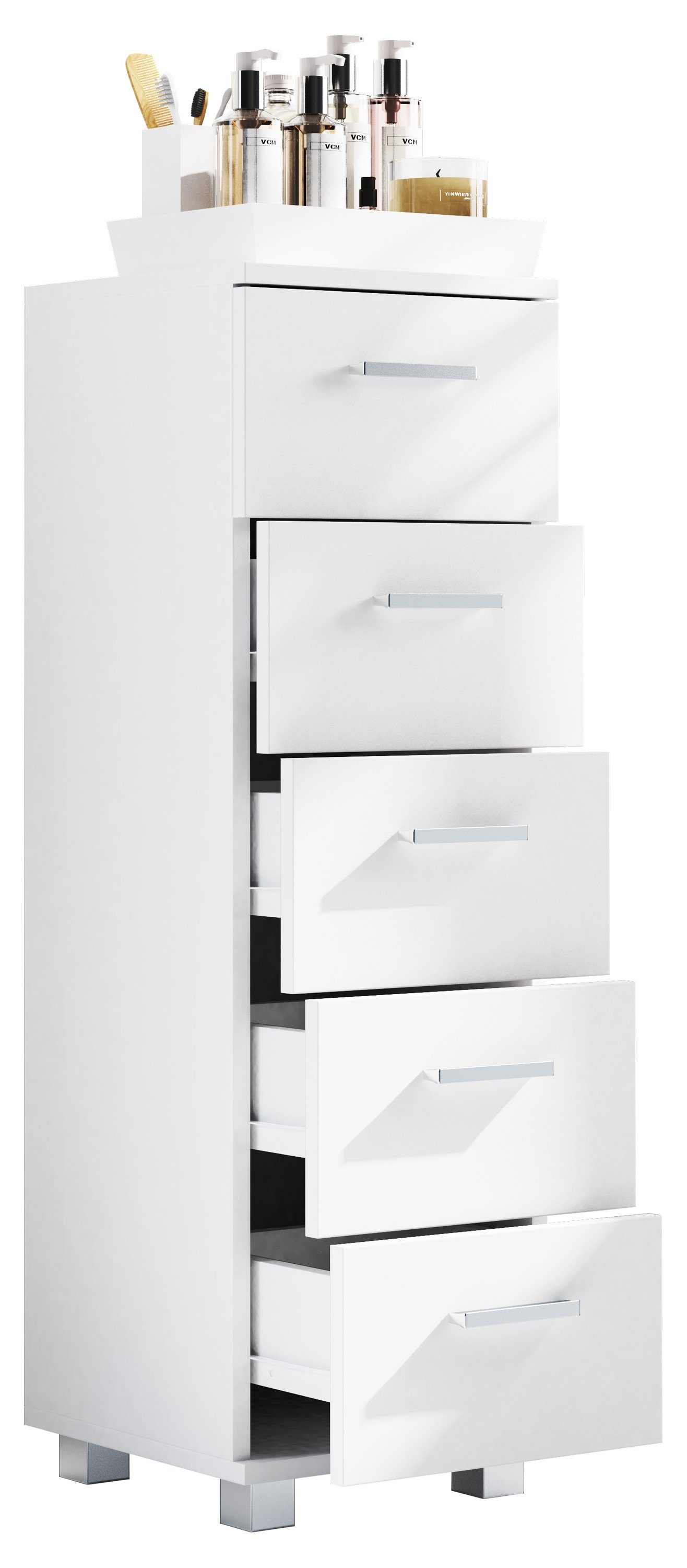 VCM Midischrank Holz Badmöbel Schubladen Badschrank Kommode Zalo M günstig online kaufen