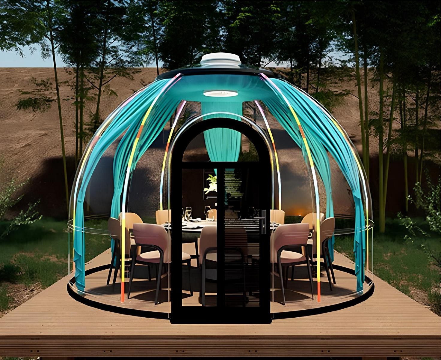 Xlmoebel Pavillon Robuster Pavillon für 12–14 Personen in modernem Design, (4,2 m x 3 m), Made in Europa