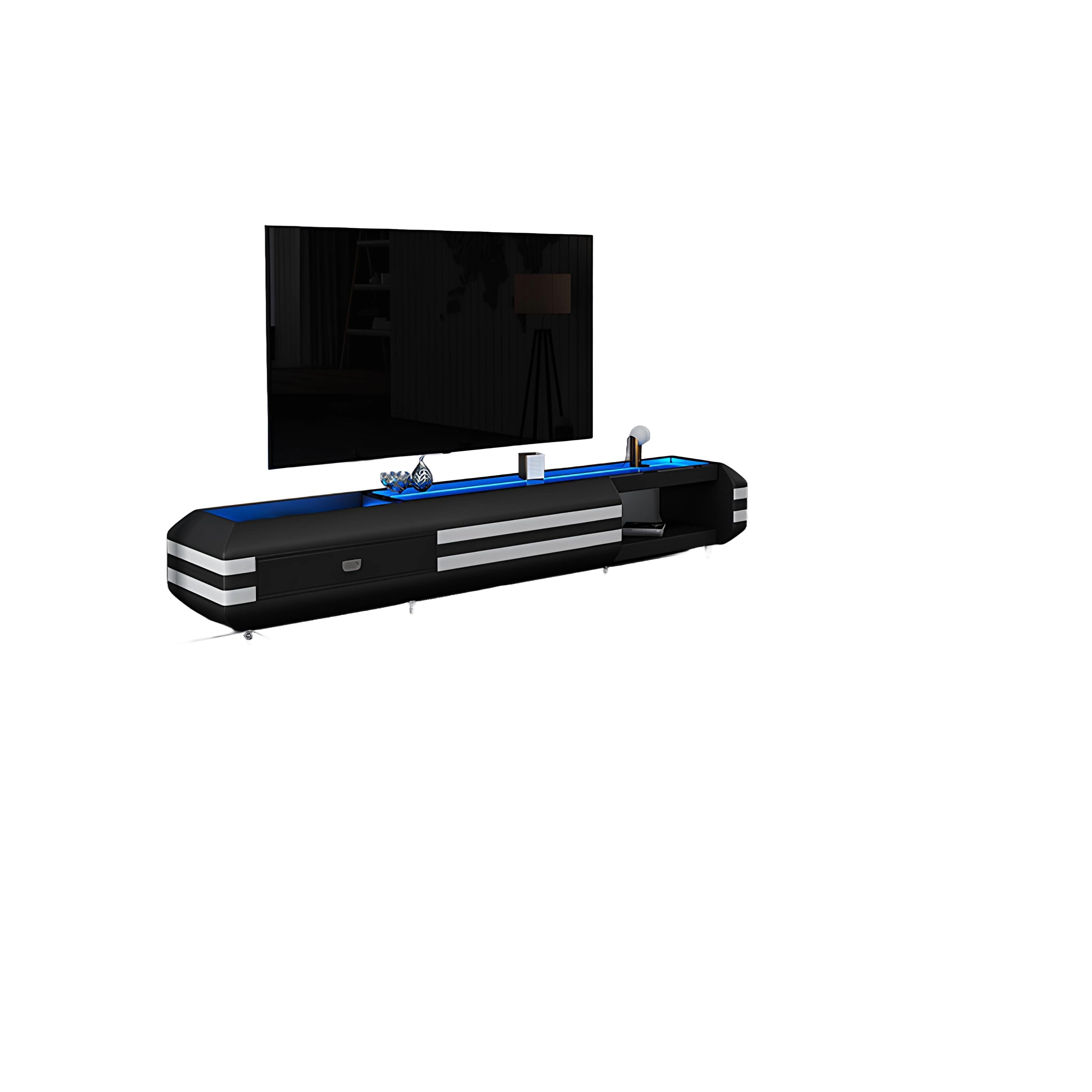 Xlmoebel Couchtisch Beleuchteter Glastisch mit LED für modernes Wohnen (Couchtisch), Hergestellt in Europa