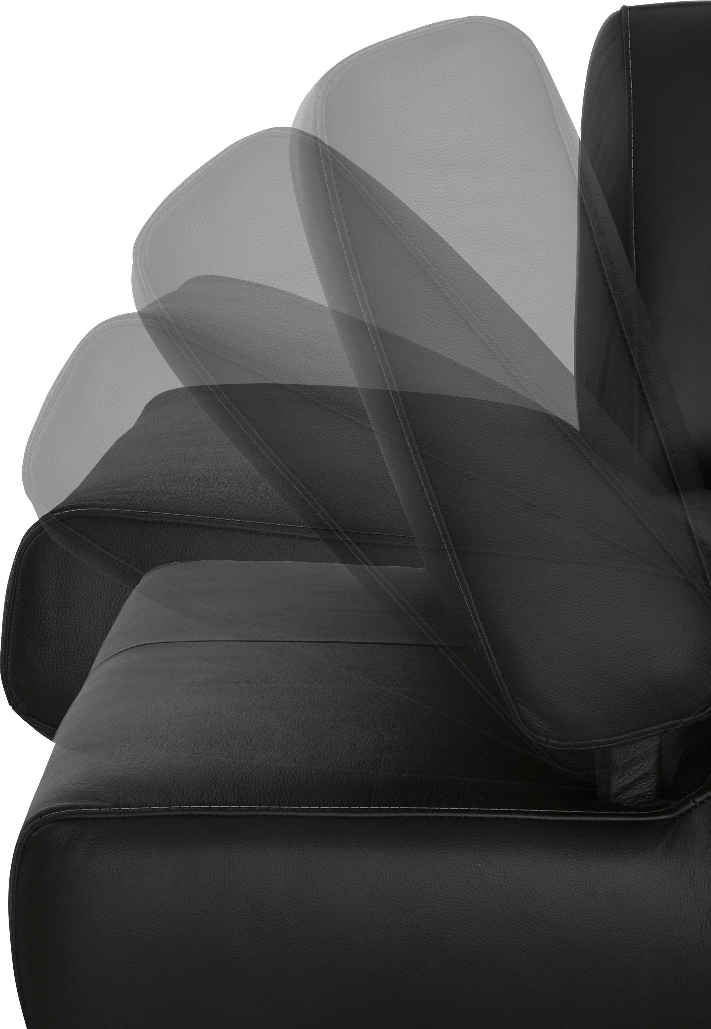 mit Normaltiefe, W.SCHILLIG 3-Sitzer graphit taboo, Z59 Kontrastnaht inklusive mit Armlehnenverstellung,