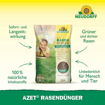 Neudorff Rasendünger Azet Bio Rasen Dünger, 10 kg, BIO 100% natürliche Rohstoffe