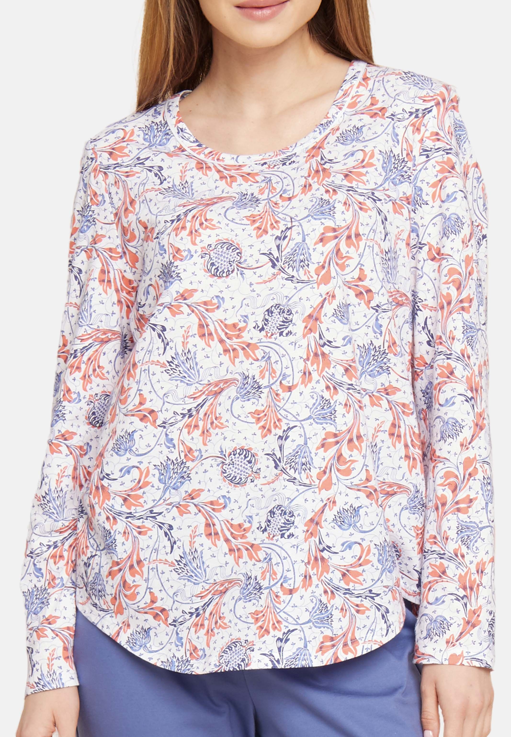 Rösch Pyjamaoberteil Basic (1-tlg) Schlafanzug-Shirt - Baumwolle -